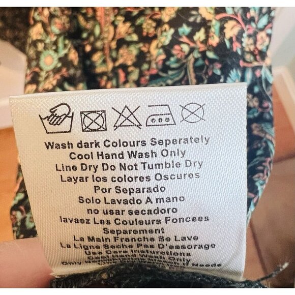 Karma Highway Sleeveless Boho Mini Dress OS Floral Beach Boho Hippie Pockets Tie - Picture 7 of 7